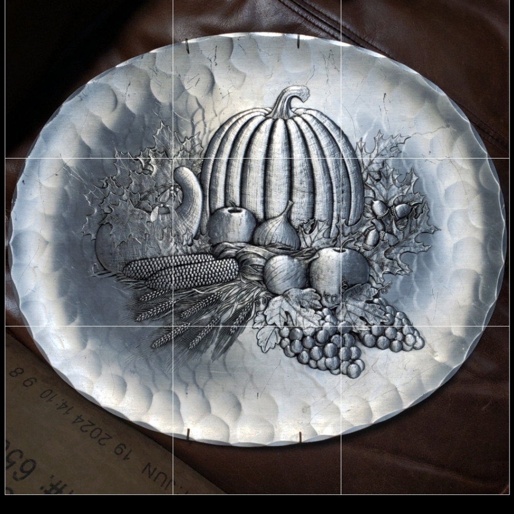 HANDmade Wendell August aluminum serving tray (stamped)
